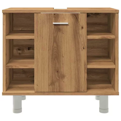 Fürdőszobai szekrény kézműves tölgy 60x32x53,5 cm műszaki fa