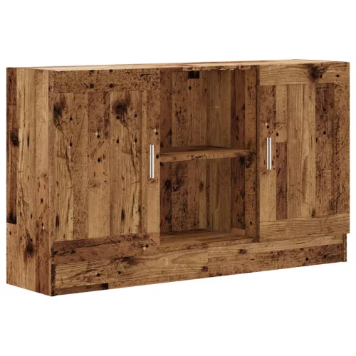 Antik fa színű szerelt fa tálalószekrény 120 x 30,5 x 70 cm