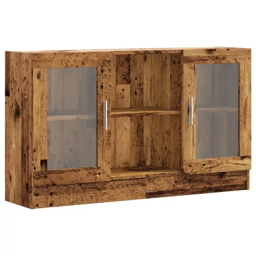 Antik fa színű szerelt fa tálalószekrény 120 x 30,5 x 70 cm