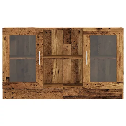Antik fa színű szerelt fa tálalószekrény 120 x 30,5 x 70 cm