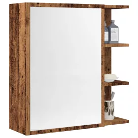   Antik fa színű szerelt fa tükrös szekrény 62,5 x 20,5 x 64 cm