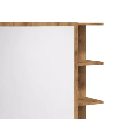 Kézműves színű szerelt fa tükrös szekrény 62,5 x 20,5 x 64 cm