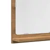 Kézműves tölgy szerelt fa tükrös fürdőszobaszekrény 40x11x37 cm