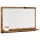 Antik fa színű szerelt fa tükrös fürdőszobaszekrény 60x11x37 cm