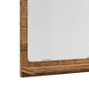 Antik fa színű szerelt fa tükrös fürdőszobaszekrény 60x11x37 cm