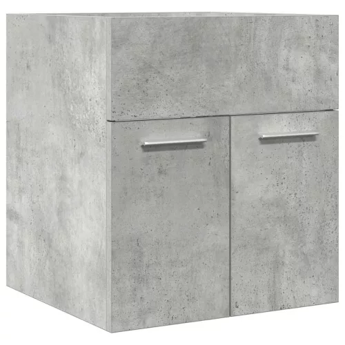 Betonszürke szerelt fa fürdőszobai mosdószekrény 41x38,5x46 cm