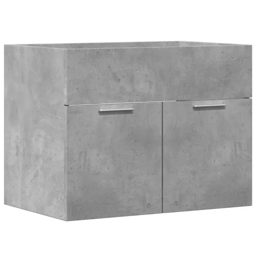 Betonszürke szerelt fa mosdószekrény 60 x 38,5 x 46 cm