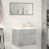 Betonszürke szerelt fa mosdószekrény 60 x 38,5 x 46 cm
