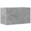 Betonszürke szerelt fa mosdószekrény 80 x 38,5 x 46 cm