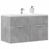 Betonszürke szerelt fa mosdószekrény 80 x 38,5 x 46 cm