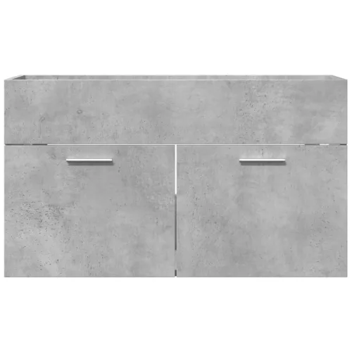 Betonszürke szerelt fa mosdószekrény 80 x 38,5 x 46 cm