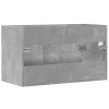 Betonszürke szerelt fa mosdószekrény 80 x 38,5 x 46 cm