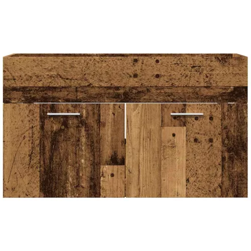 Antik fa színű szerelt fa mosdószekrény 80 x 38,5 x 46 cm