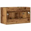 Antik fa színű szerelt fa mosdószekrény 80 x 38,5 x 46 cm
