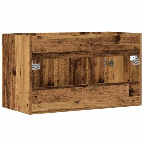 Antik fa színű szerelt fa mosdószekrény 80 x 38,5 x 46 cm