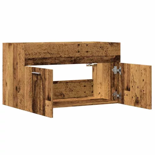 Antik fa színű szerelt fa mosdószekrény 80 x 38,5 x 46 cm