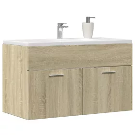   Sonoma tölgy szerelt fa fürdőszobai mosdószekrény 90x38,5x46 cm