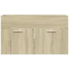 Sonoma tölgy szerelt fa fürdőszobai mosdószekrény 90x38,5x46 cm