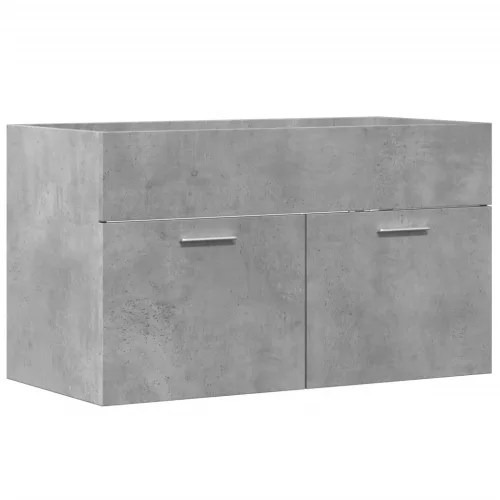Betonszürke szerelt fa fürdőszobai mosdószekrény 90x38,5x46 cm