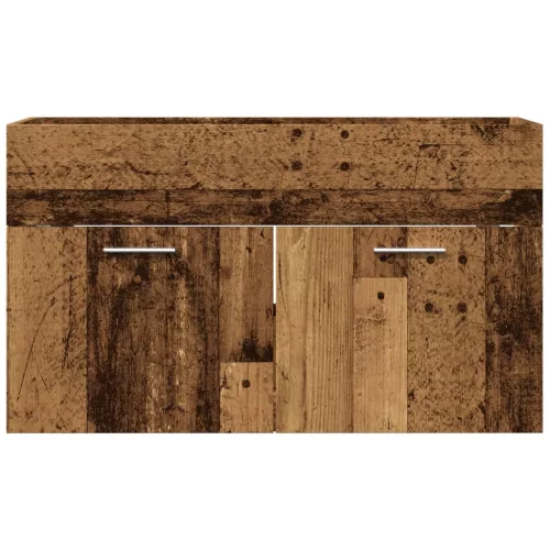 Antik fa színű szerelt fa mosdószekrény 90x38,5x46 cm