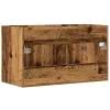 Antik fa színű szerelt fa mosdószekrény 90x38,5x46 cm