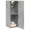 Betonszürke szerelt fa függő fürdőszobaszekrény 30 x 30 x 80 cm
