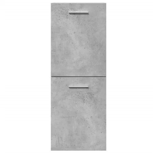 Betonszürke szerelt fa függő fürdőszobaszekrény 30 x 30 x 80 cm