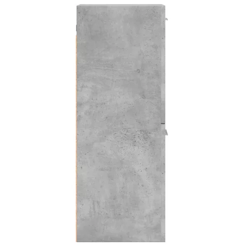 Betonszürke szerelt fa függő fürdőszobaszekrény 30 x 30 x 80 cm