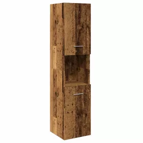   Antik fa színű szerelt fa függő fürdőszobaszekrény 30x30x130 cm