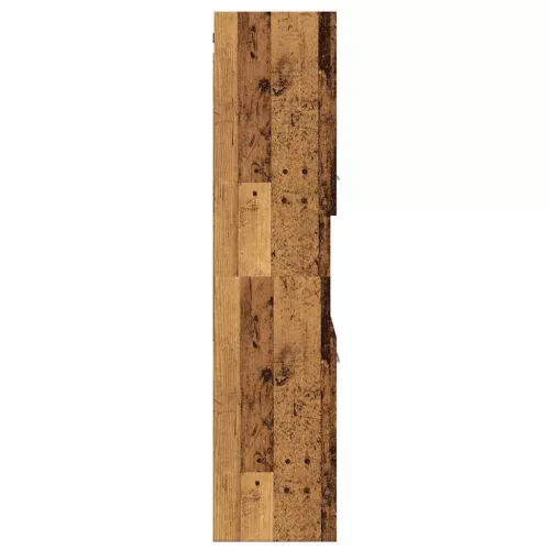 Antik fa színű szerelt fa függő fürdőszobaszekrény 30x30x130 cm