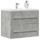 Betonszürke szerelt fa mosdószekrény 60 x 38,5 x 48 cm