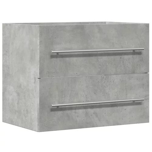 Betonszürke szerelt fa mosdószekrény 60 x 38,5 x 48 cm