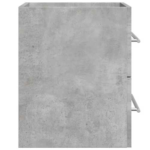 Betonszürke szerelt fa mosdószekrény 60 x 38,5 x 48 cm