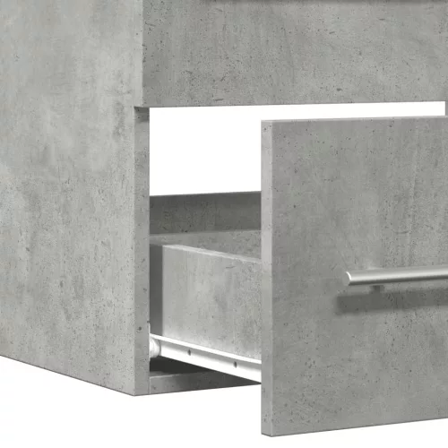Betonszürke szerelt fa mosdószekrény 60 x 38,5 x 48 cm