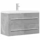 Betonszürke szerelt fa mosdószekrény 80 x 38,5 x 48 cm
