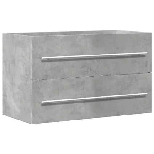 Betonszürke szerelt fa mosdószekrény 80 x 38,5 x 48 cm