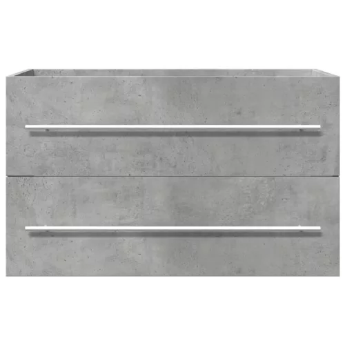 Betonszürke szerelt fa mosdószekrény 80 x 38,5 x 48 cm