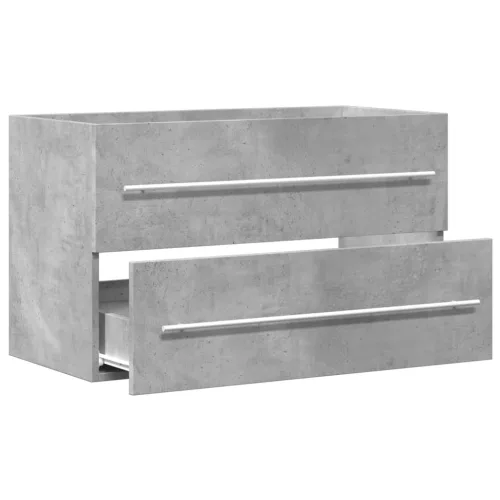 Betonszürke szerelt fa mosdószekrény 80 x 38,5 x 48 cm
