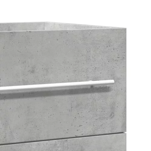 Betonszürke szerelt fa mosdószekrény 80 x 38,5 x 48 cm