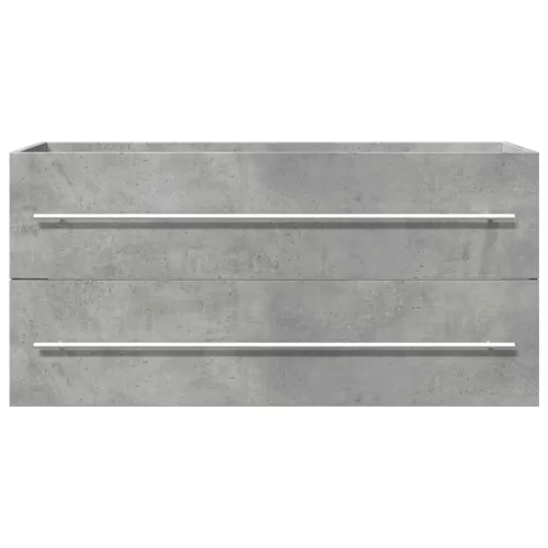 Betonszürke szerelt fa mosdószekrény 100 x 38,5 x 48 cm