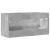 Betonszürke szerelt fa mosdószekrény 100 x 38,5 x 48 cm