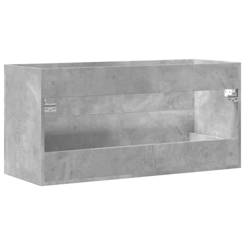 Betonszürke szerelt fa mosdószekrény 100 x 38,5 x 48 cm
