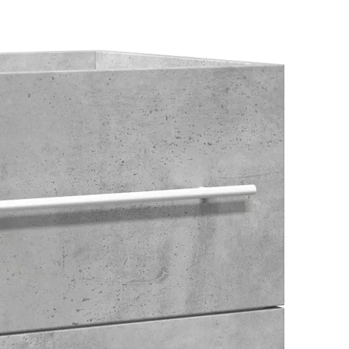 Betonszürke szerelt fa mosdószekrény 100 x 38,5 x 48 cm