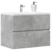 Betonszürke szerelt fa fürdőszobaszekrény 60 x 38,5 x 45 cm