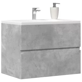   Betonszürke szerelt fa fürdőszobaszekrény 60 x 38,5 x 45 cm