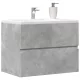 Betonszürke szerelt fa fürdőszobaszekrény 60 x 38,5 x 45 cm
