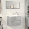 Betonszürke szerelt fa fürdőszobaszekrény 60 x 38,5 x 45 cm