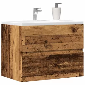   Antik fa színű szerelt fa fürdőszobaszekrény 60 x 38,5 x 45 cm