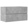 Betonszürke szerelt fa függő fürdőszobaszekrény 80x38,5x45 cm