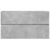 Betonszürke szerelt fa függő fürdőszobaszekrény 80x38,5x45 cm